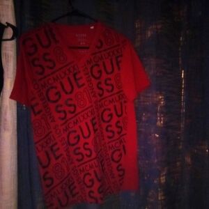 Red and black Guess shirt